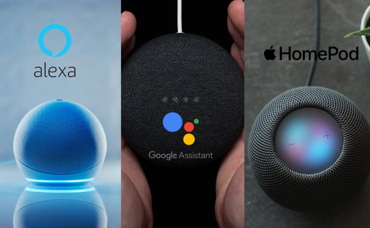 Alexa, Google Assistant, Siri