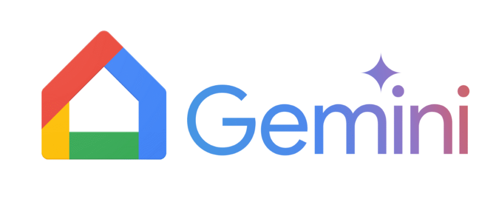 Logo do Google Home e Gemini da Google representando integração de IA na casa inteligente