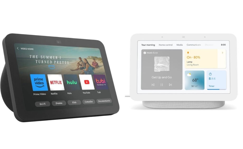 Hub Amazon Echo Show e Google Nest Hub