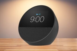Echo Spot com Alexa (Geração mais recente) | Despertador inteligente com som vibrante