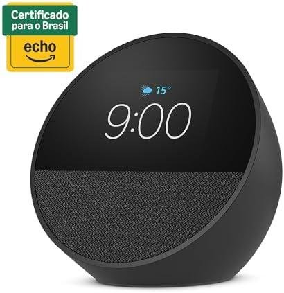         Echo Spot com Alexa (Geração mais recente) | Despertador inteligente com som vibrante | Cor Preta       