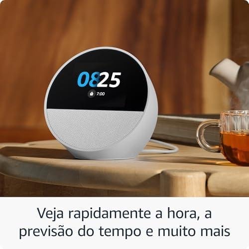         Echo Spot com Alexa (Geração mais recente) | Despertador inteligente com som vibrante | Cor Preta       