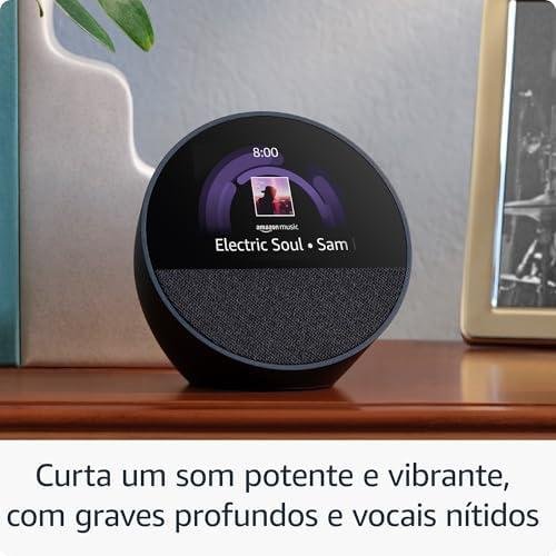         Echo Spot com Alexa (Geração mais recente) | Despertador inteligente com som vibrante | Cor Preta       