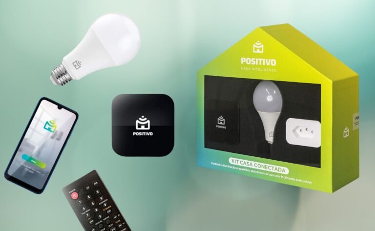 Review Kit Casa Conectada Positivo com seus três componentes